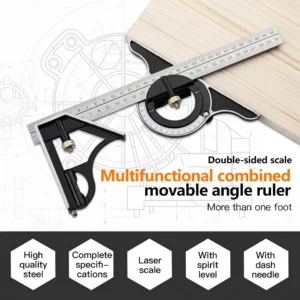 3 In 1 Combination Square Angle Finder