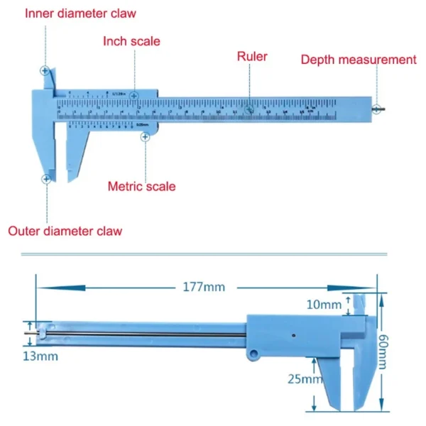 50fe064af77a8b1e90e73a829170af6a.webp Random 150mm Plastic Vernier Caliper