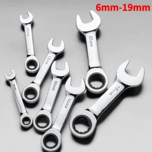 Short Ratchet Combination Wrench