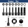 10pcs Hex Impact Socket Set H5-H19
