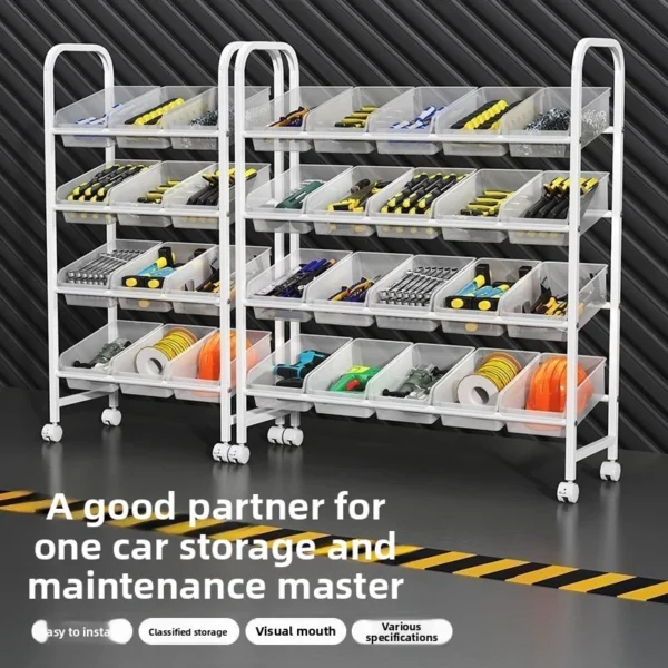 Movable Tool Storage Trolley Rack
