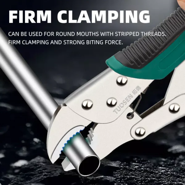 TuoSen 25cm Round Mouth Locking Plier